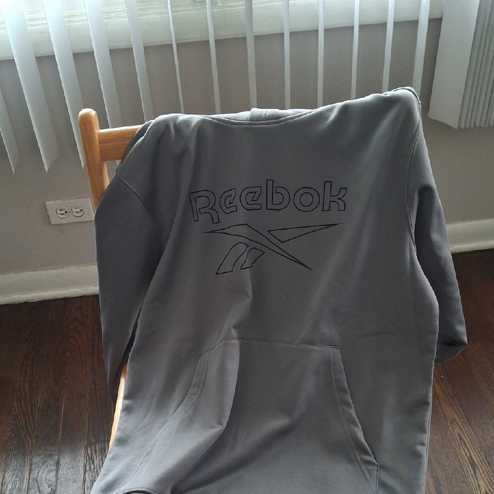 Reebok Gray Hoodie with Back Logo